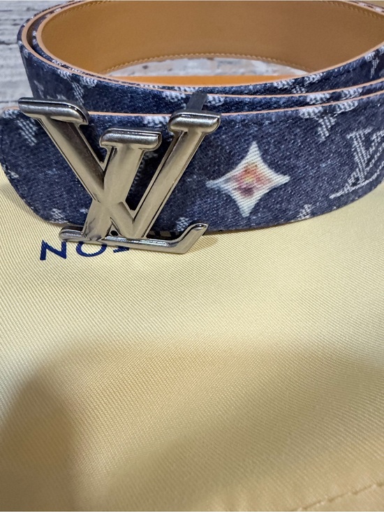 Fashion Blue Monogram Denim and Floral Belt main image 5